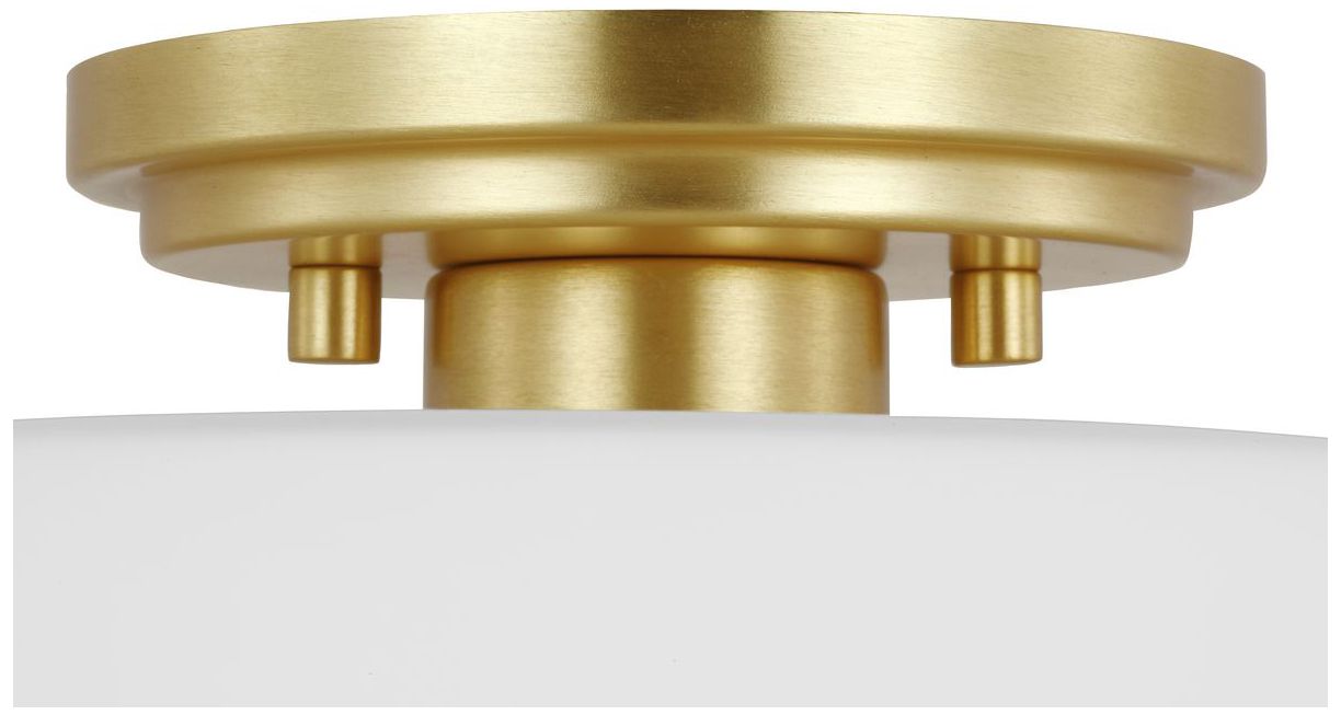 Adley Collection One-Light Etched Opal Glass Flush Mount Light