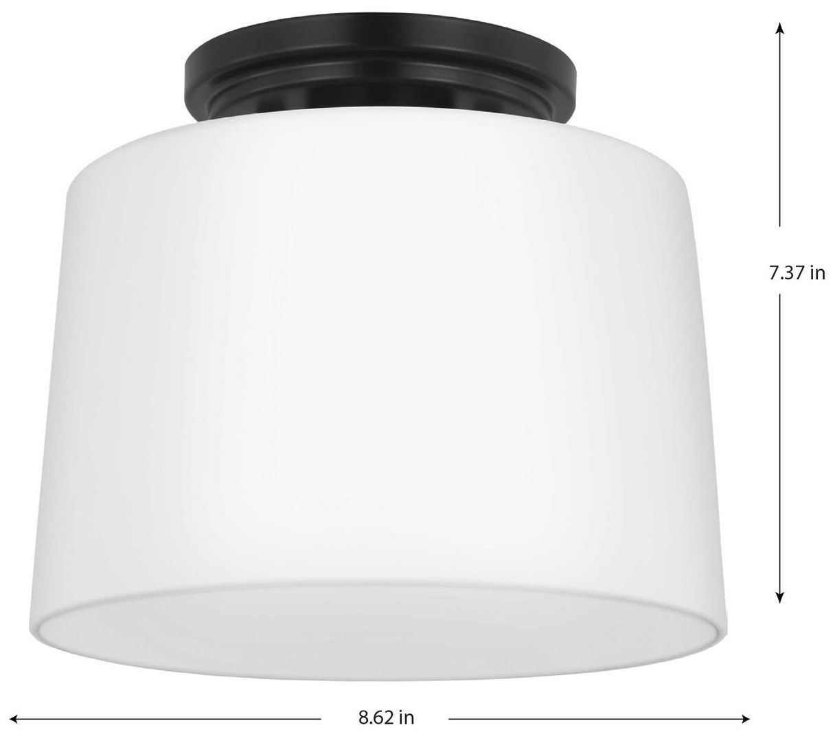 Image 4 Adley Collection One-Light Etched Opal Glass Flush Mount Light more views