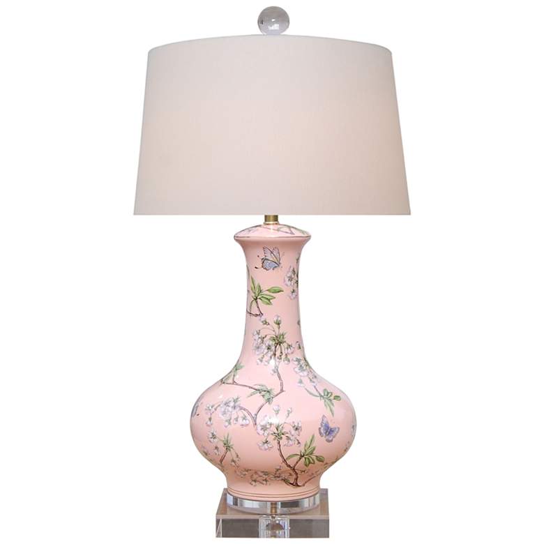 Image 1 Admiral Cherry Blossoms Porcelain Vase Table Lamp