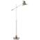 Admiral Satin Nickel Pharmacy Floor Lamp with USB Dimmer