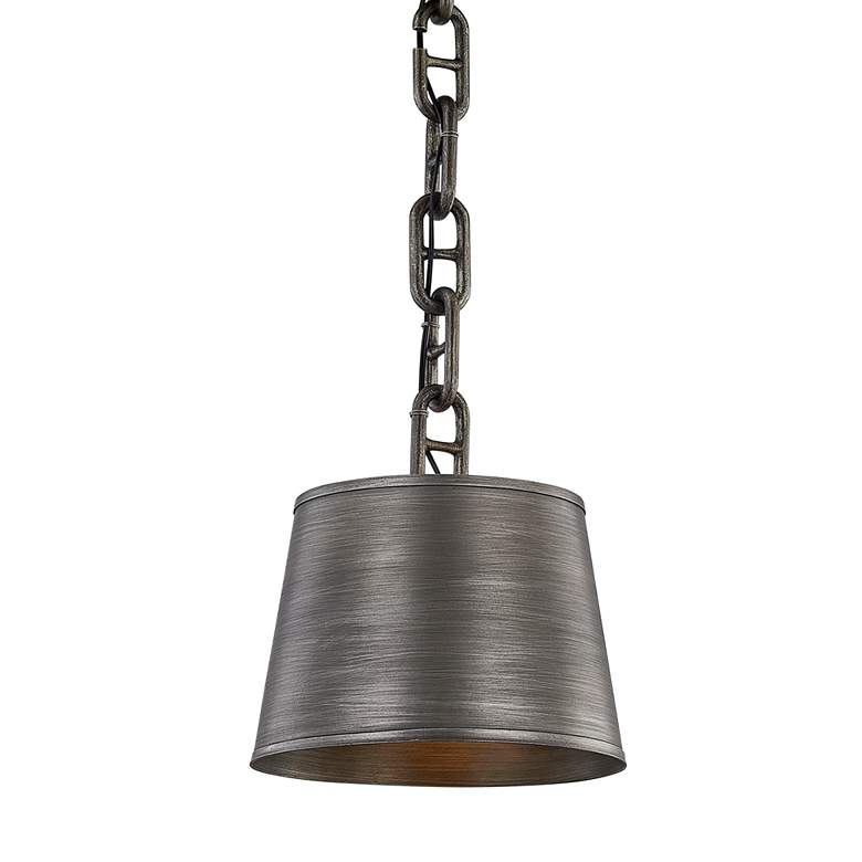 Image 1 Admirals Row 12 1/4 inch Wide Antique Pewter Pendant Light