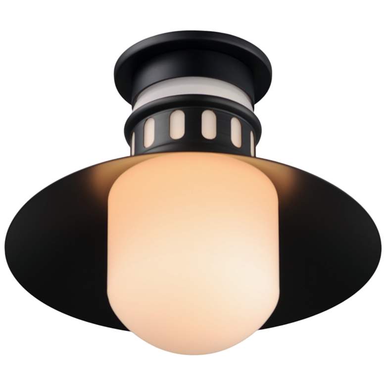 Image 2 Admiralty 1-Light Outdoor Flush Mount - Black more views