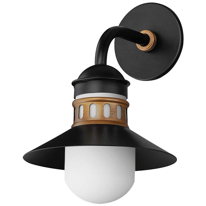 Image 1 Admiralty 1-Light Outdoor Wall Sconce - Black/Antique Brass