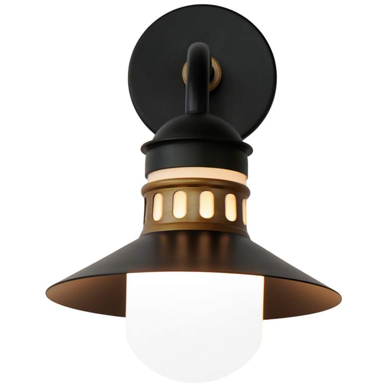 Image 3 Admiralty 1-Light Outdoor Wall Sconce - Black/Antique Brass more views
