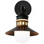 3_Admiralty 1-Light Outdoor Wall Sconce - Black/Antique Brass more views