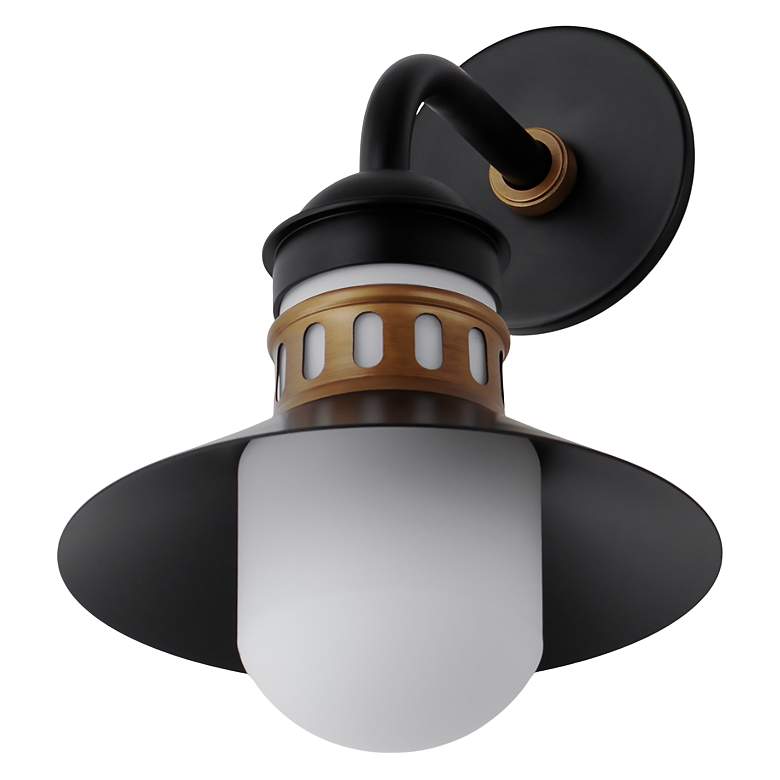 Image 5 Admiralty 1-Light Outdoor Wall Sconce - Black/Antique Brass more views