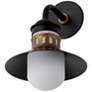5_Admiralty 1-Light Outdoor Wall Sconce - Black/Antique Brass more views