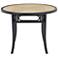 Adna 39 1/2" Wide Cane Black Wood Round Dining Table