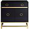 Adolo 32" Wide Black Lacquer 2-Door Modern Wine Cabinet