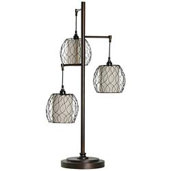 Adona Bronze Metal Cage Table Lamp