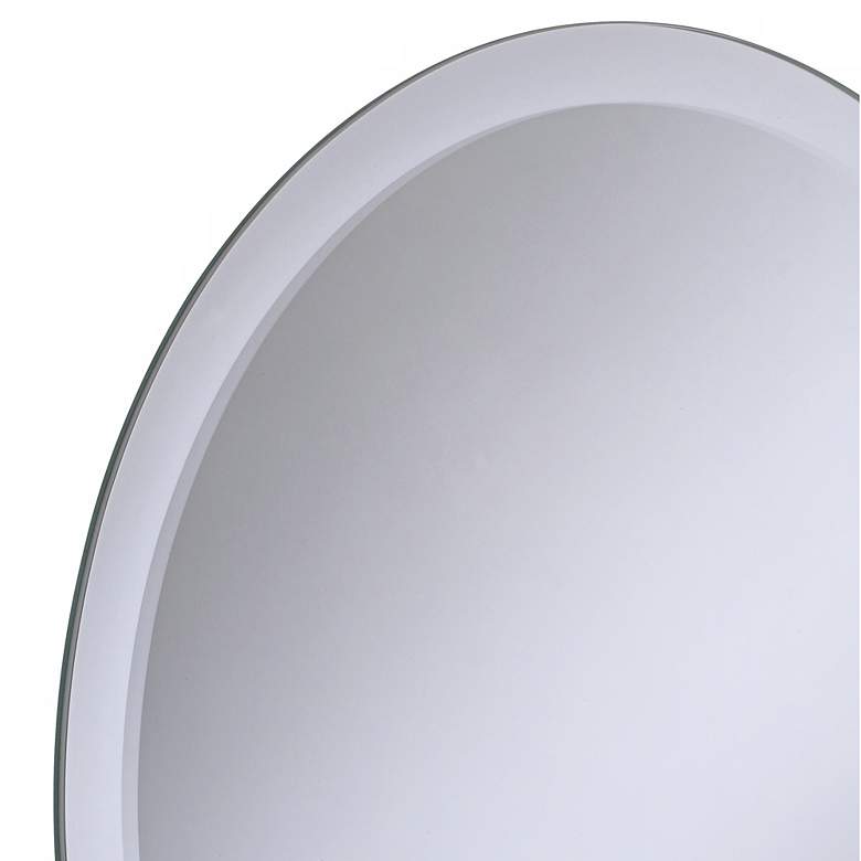 Adonia Frameless 18&quot; Round Beveled Wall Mirror more views
