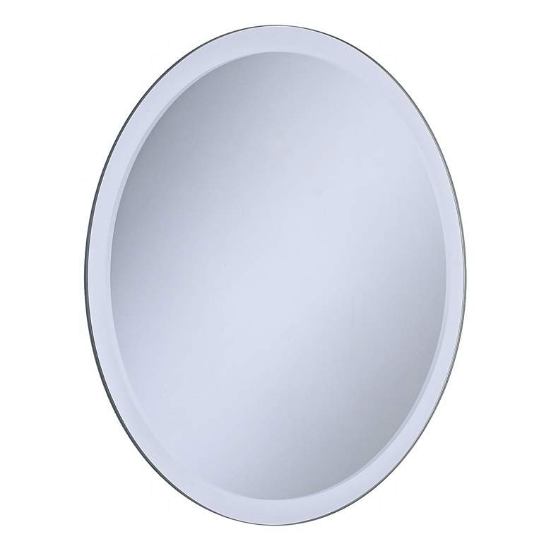 Image 4 Adonia Frameless 18 inch Round Beveled Wall Mirror more views