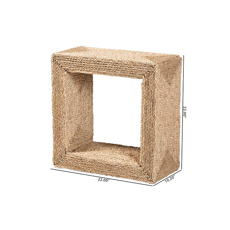 Image 7 Adonica 22" Wide Natural Brown Seagrass End Table more views