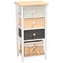 Adonis 14 1/2"W White 3-Drawer Storage Cabinet with Basket