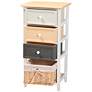 Adonis 14 1/2"W White 3-Drawer Storage Cabinet with Basket