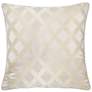 Adora Gold and Ecru Geometric 20" Square Decorative Pillow