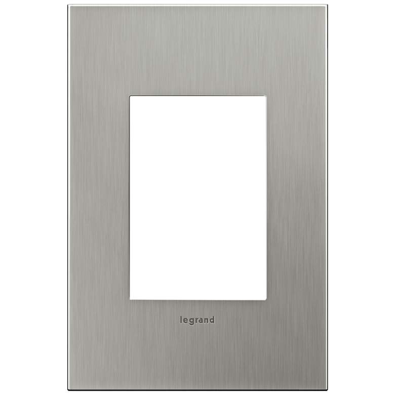 Image 1 adorne® 1-Gang 3-Module Brushed Stainless Steel Wall Plate
