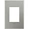 adorne® 1-Gang 3-Module Brushed Stainless Steel Wall Plate