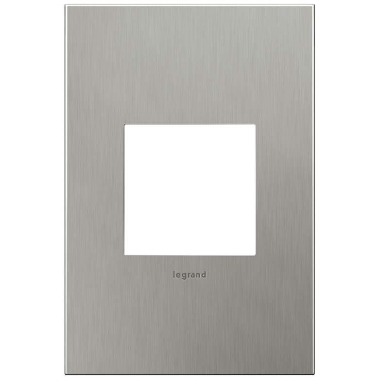 Image 1 adorne&#174; 1-Gang Brushed Stainless Steel Wall Plate