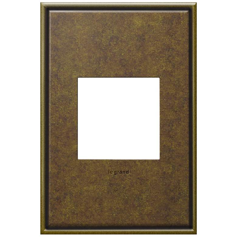 Image 1 adorne® 1-Gang Cast Metal Aged Brass Wall Plate