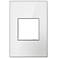 adorne® 1-Gang Mirror White with Black Back Wall Plate