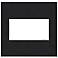 adorne® 2-Gang Black Leather Wall Plate