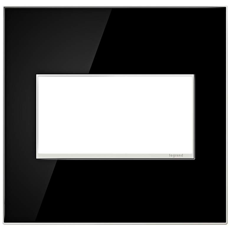 Image 1 adorne® 2-Gang Mirror Black Wall Plate