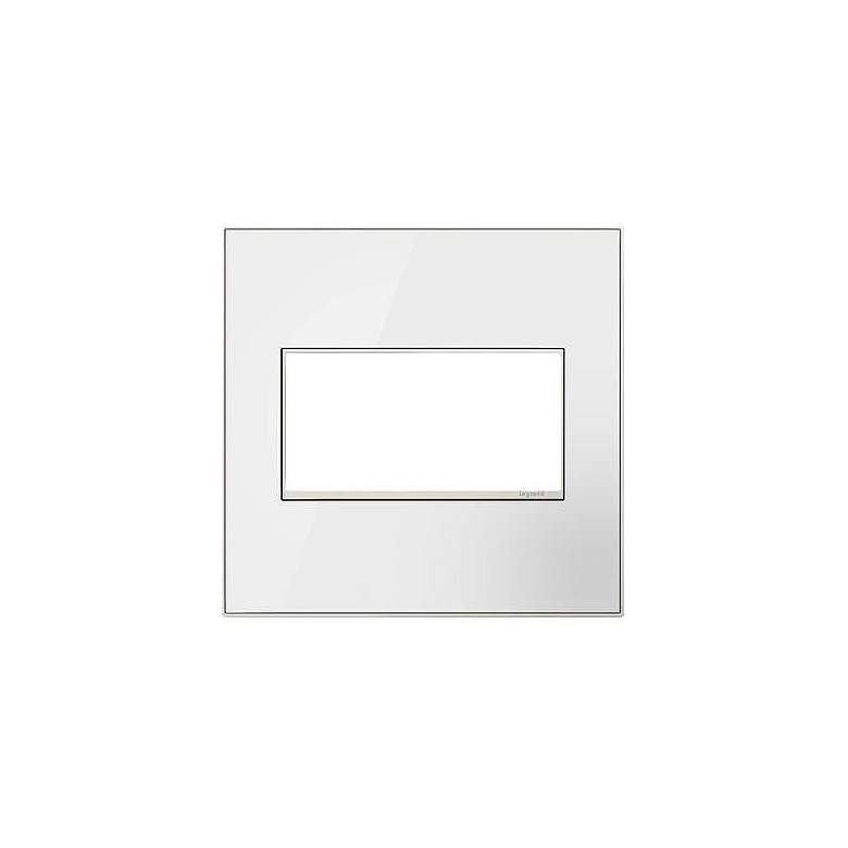 Image 1 adorne® 2-Gang Mirror White with Black Back Wall Plate