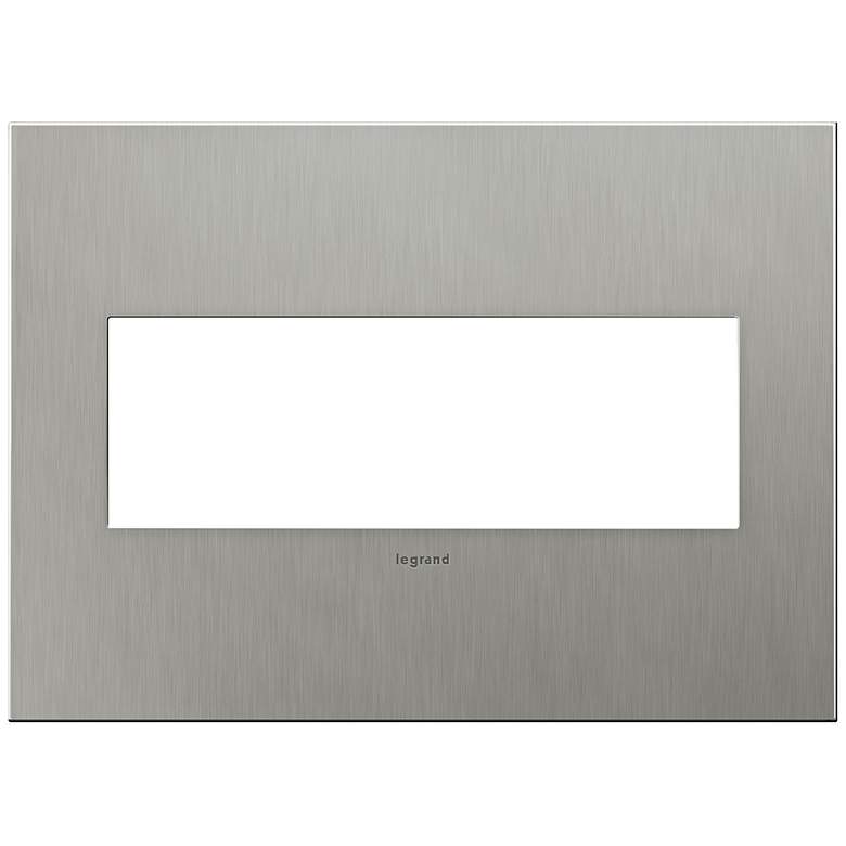 Image 1 adorne&#174; 3-Gang Brushed Stainless Steel Wall Plate