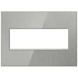 adorne&#174; 3 Gang Brushed Stainless Wall Plate