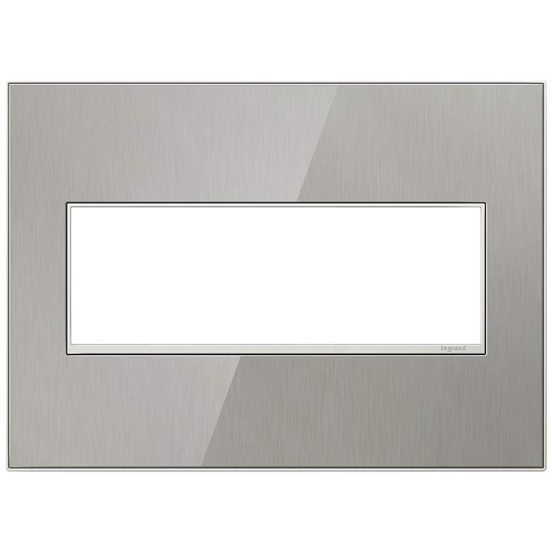 Image 1 adorne® 3 Gang Brushed Stainless Wall Plate