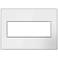 adorne® 3-Gang Mirror White with Black Back Wall Plate