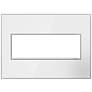 adorne&#174; 3-Gang Mirror White with Black Back Wall Plate
