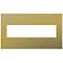 adorne® 4-Gang Brushed Brass Wall Plate