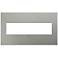 adorne® 4-Gang Brushed Stainless Steel Wall Plate