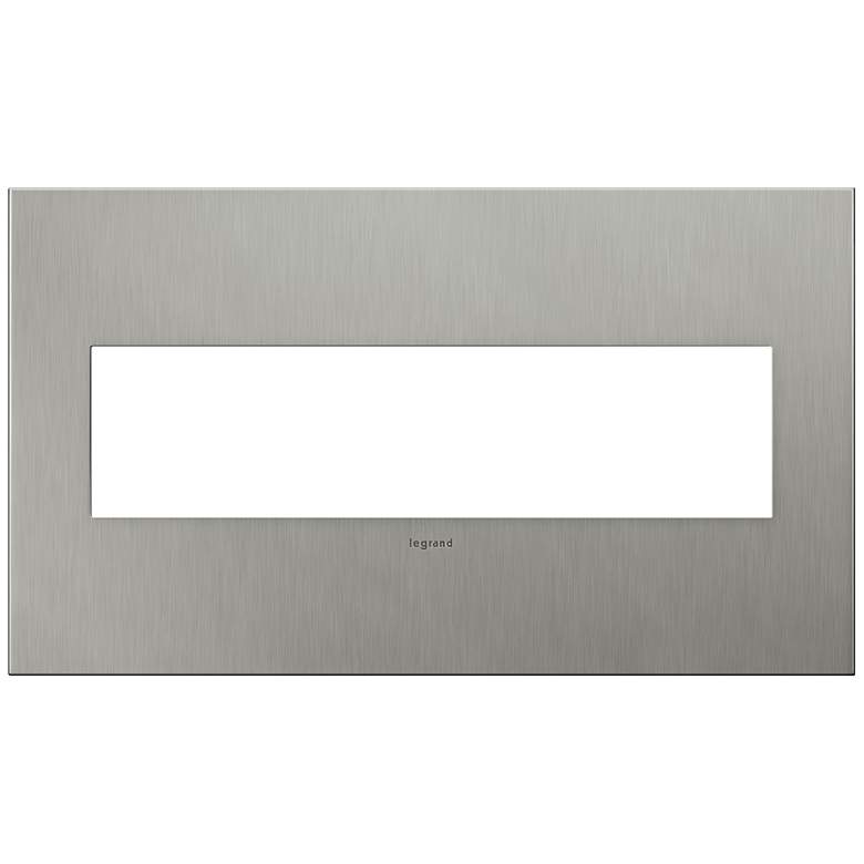 Image 1 adorne&#174; 4-Gang Brushed Stainless Steel Wall Plate