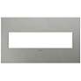 adorne&#174; 4-Gang Brushed Stainless Steel Wall Plate