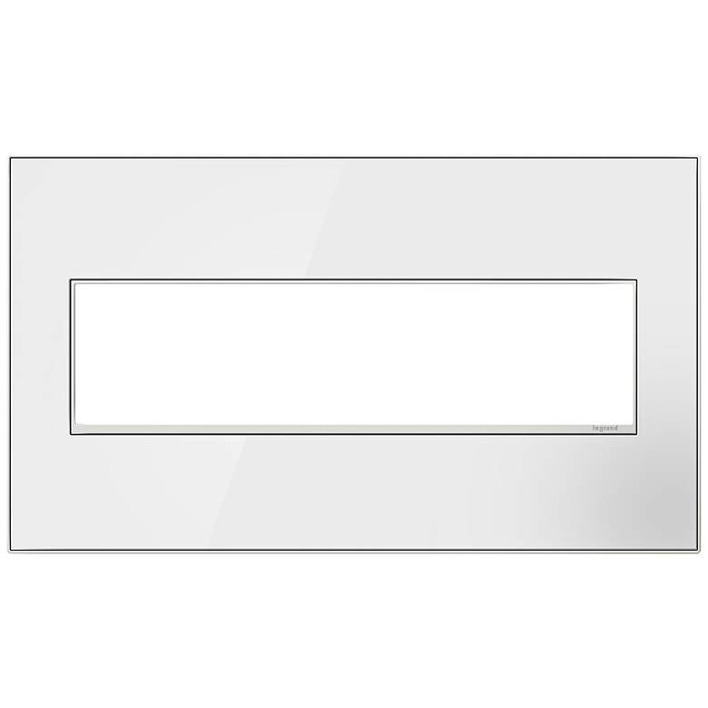 Image 1 adorne® 4-Gang Mirror White with Black Back Wall Plate