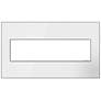 adorne&#174; 4-Gang Mirror White with Black Back Wall Plate