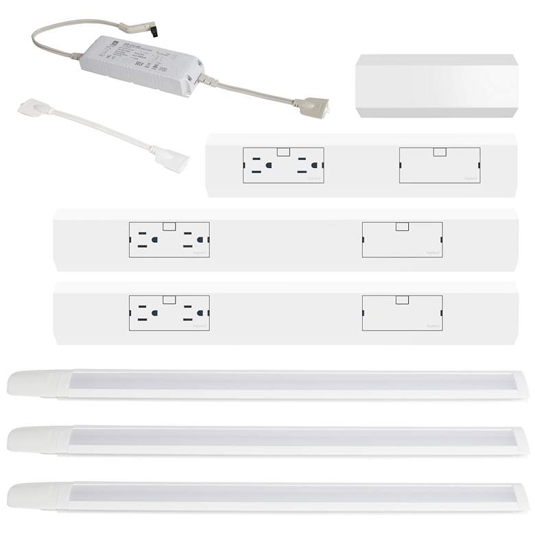 Image 1 adorne&#174; 9-Piece White LED Under Cabinet Light Pro Kit