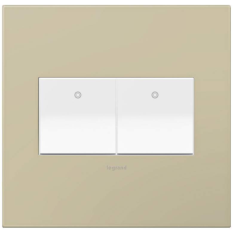 Image 1 adorne Ashen Tan 2-Gang Wall Plate w/ 2 Switches