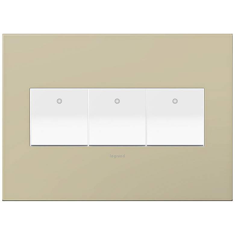 Image 1 adorne Ashen Tan 3-Gang Wall Plate w/ 3 Switches