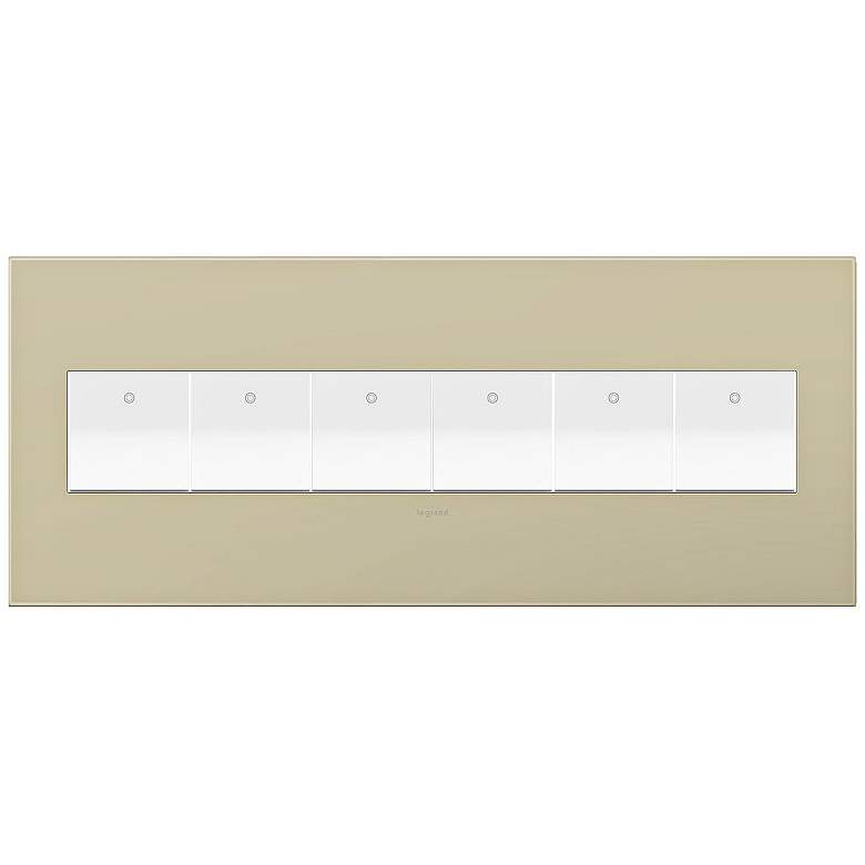 Image 1 adorne Ashen Tan 6-Gang Wall Plate w/ 6 Switches
