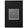 adorne Black Leather 1-Gang Real Metal Wall Plate with Switch
