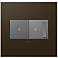 adorne Bronze 2-Gang Wall Plate with Switch and Dimmer