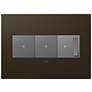 adorne Bronze 3-Gang Wall Plate with 2 Switches and Dimmer