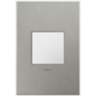 adorne Brushed Stainless 1-Gang Real Metal Wall Plate w/ Switch