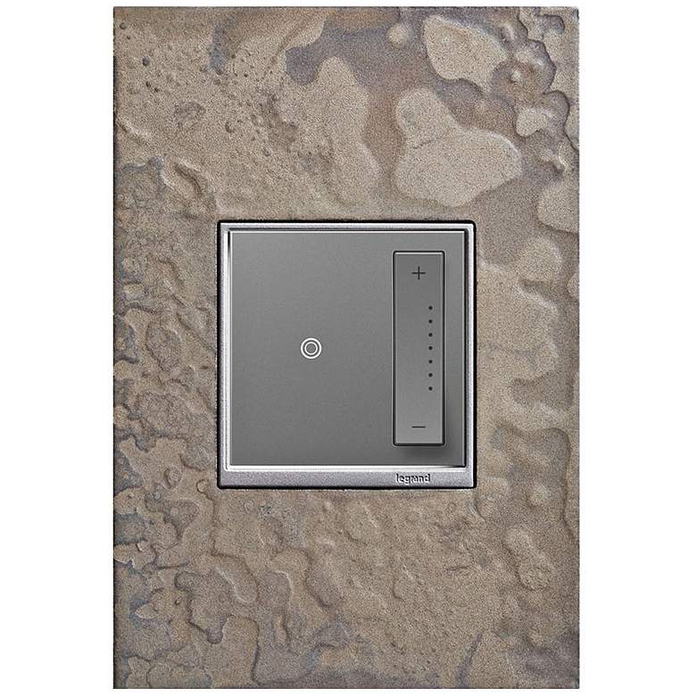 Image 1 adorne Burnished Steel 1-Gang Wall Plate w/ sofTap Dimmer