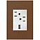 adorne Cappuccino 1-Gang+ Wall Plate w/ Outlets