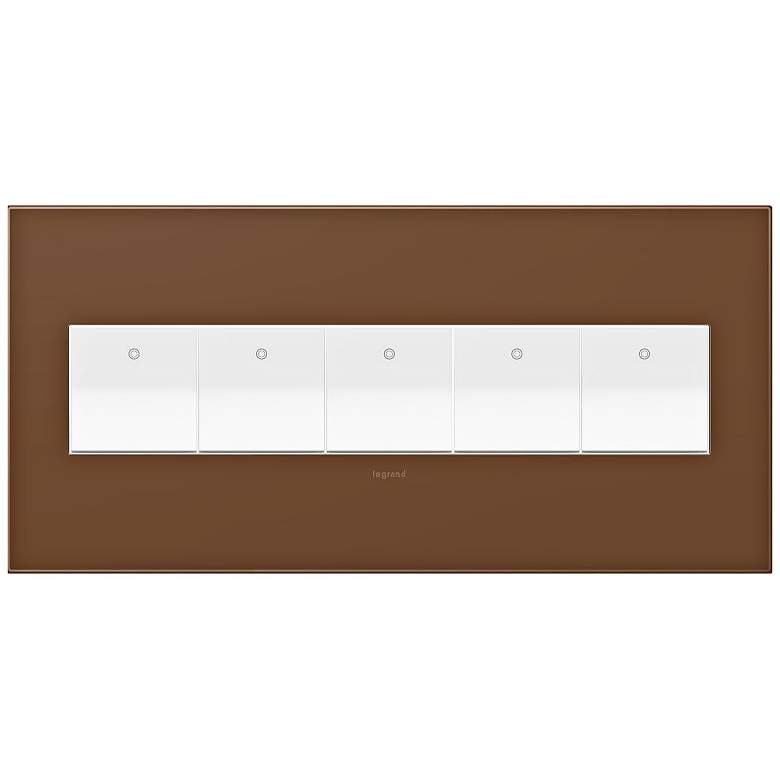 Image 1 adorne Cappuccino 5-Gang Wall Plate w/ 5 Switches